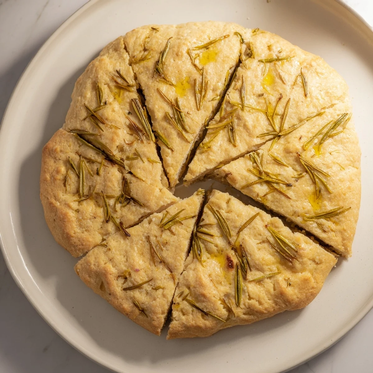 Yeast-Free Garlic Rosemary Bread