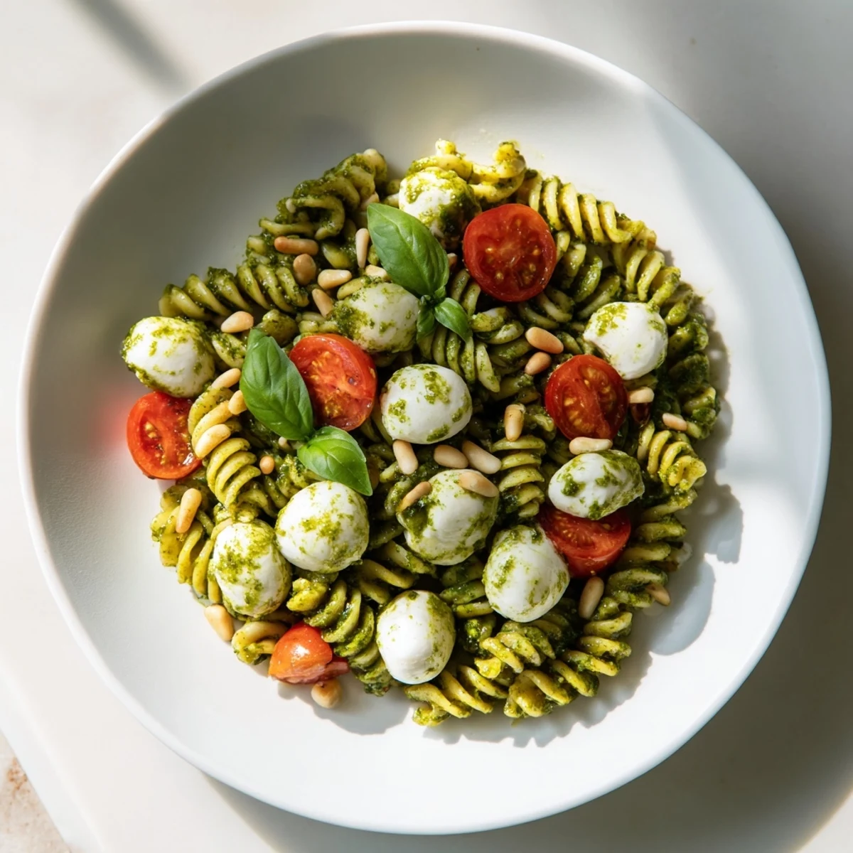 Creamy mozzarella and bright cherry tomatoes make this Cold Pasta Salad burst with flavor.