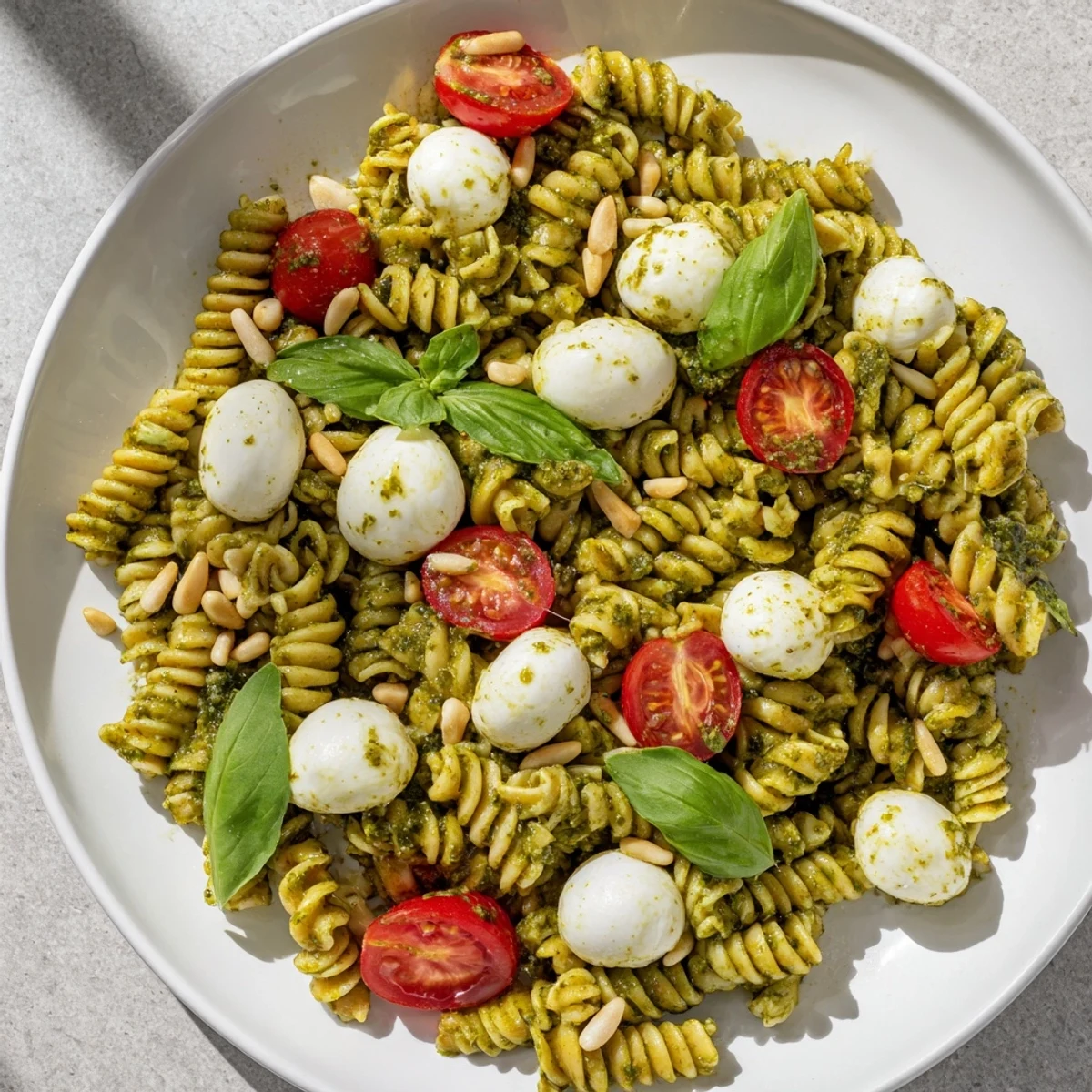 Cold Pasta Pesto Mozzarella