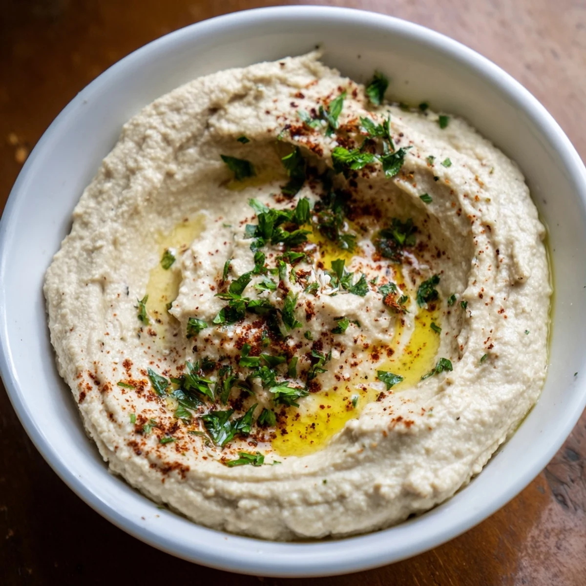 Perfectly blended 5-Minute Homemade Hummus, a delicious and quick appetizer made from pantry staples.