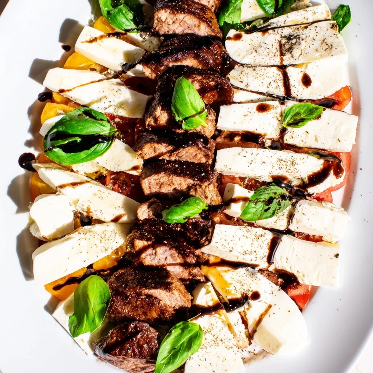 A close-up of The Safari Stripes: beautifully arranged, flavorful meats and cheeses, ready to be enjoyed.