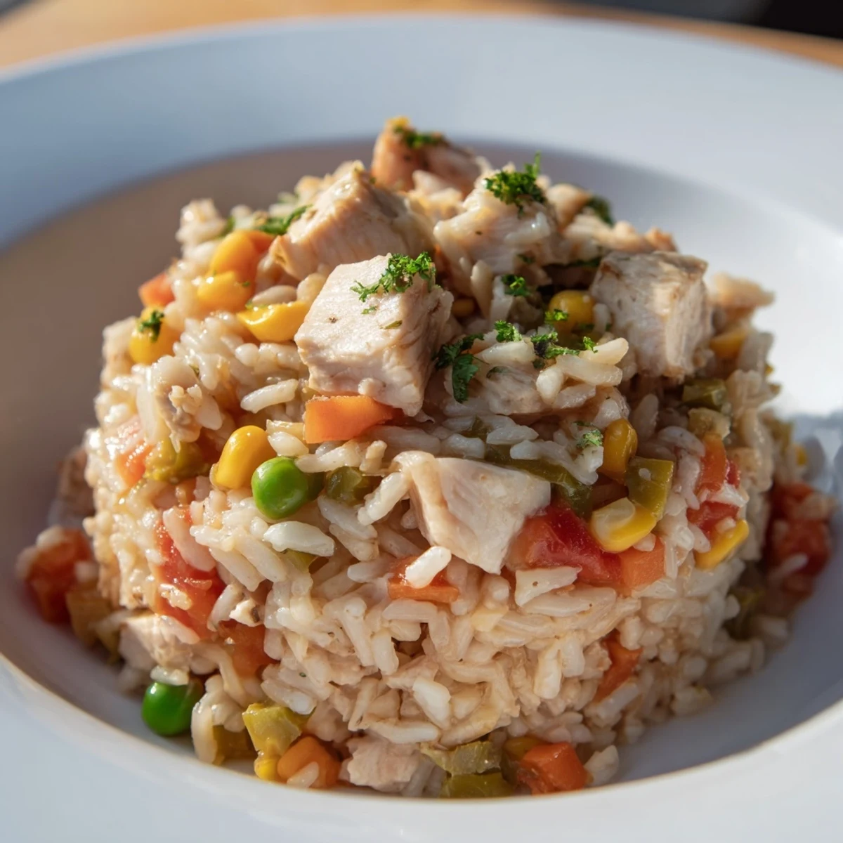 Tender chicken and rice combined in an easy One-Pot Chicken and Rice, a comforting and budget-friendly meal.