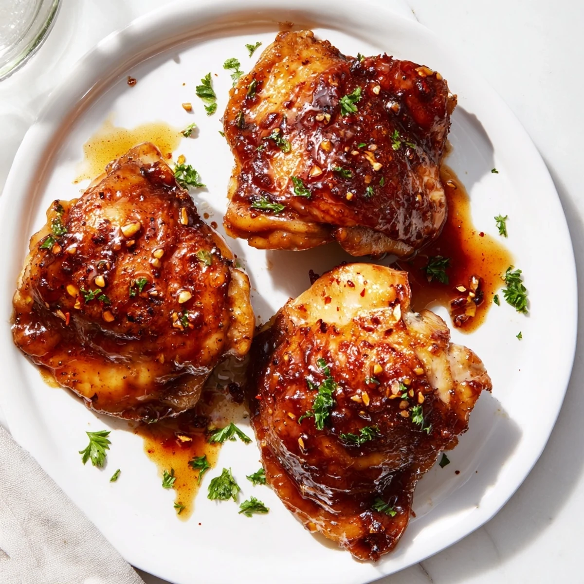 Golden-brown Jam in Coffee Style Glazed Chicken, showcasing a glistening, sweet and smoky glaze, ideal for dinner.