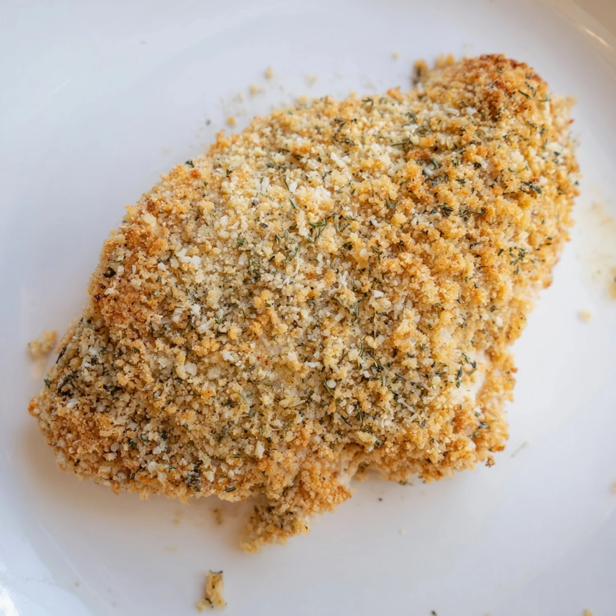 The irresistible aroma of freshly baked Crispy Parmesan Chicken Cutlets, served alongside bright lemon wedges.