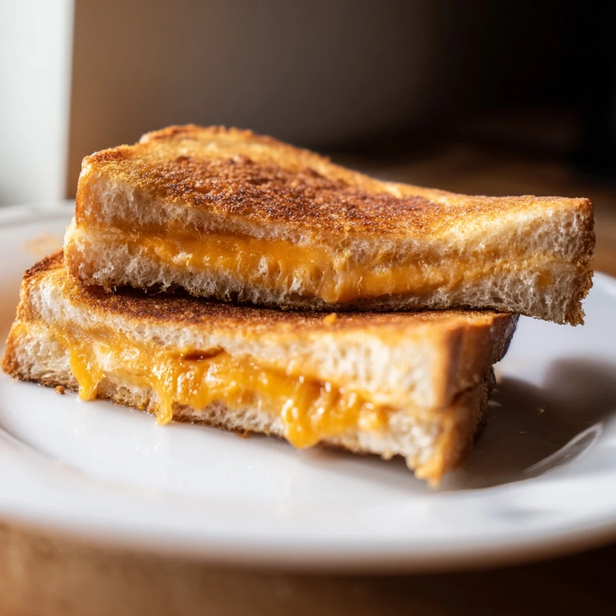 Golden-brown and melty Air Fryer Grilled Cheese, perfect for a quick, comforting lunch.