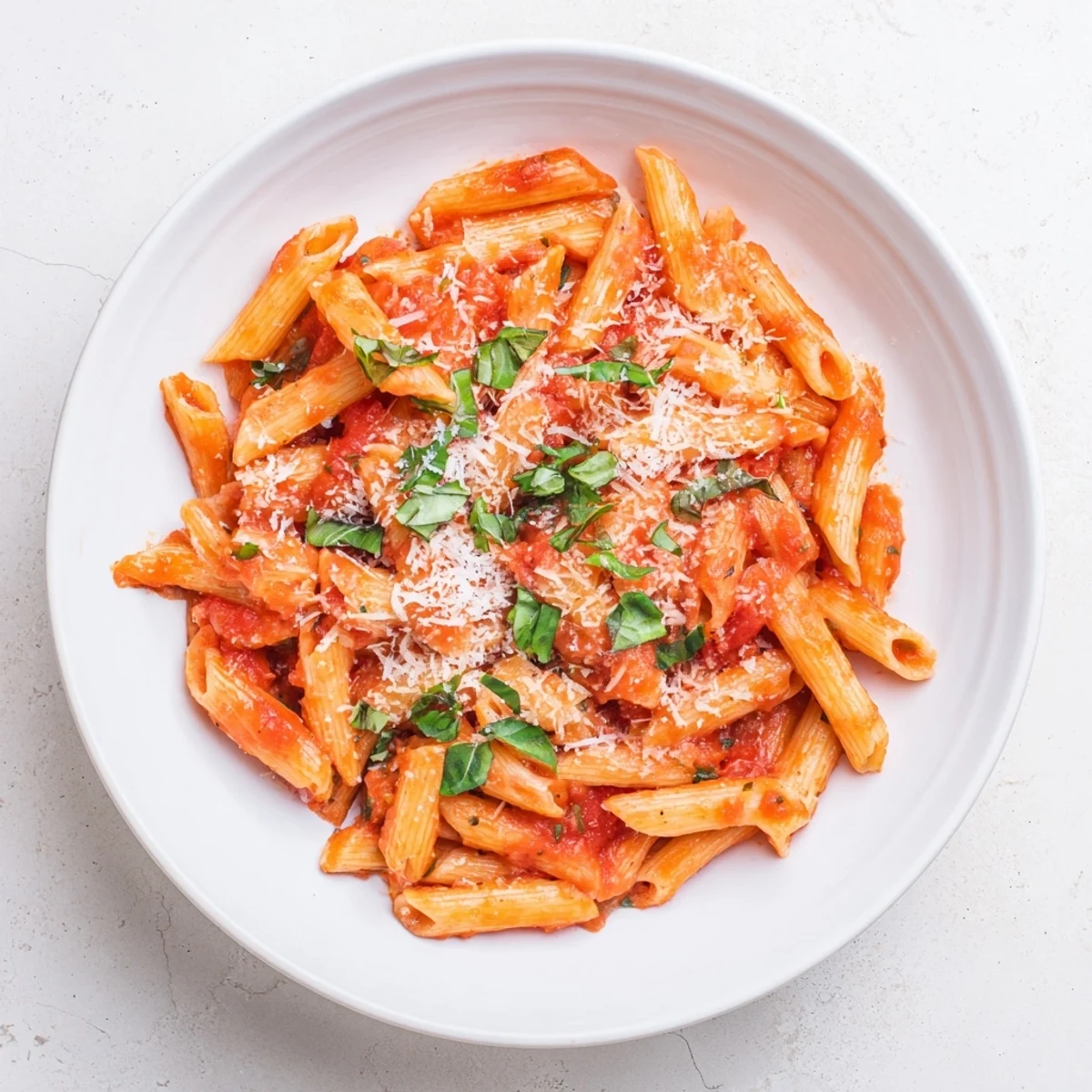 Image of hot, delicious Microwave Bowl Pasta, perfect for a fast, satisfying lunch or dinner.