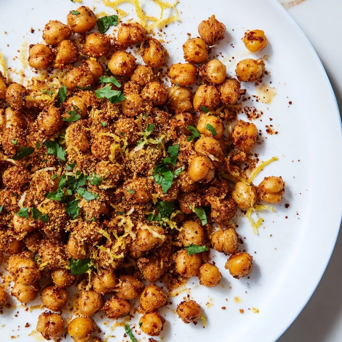 Spicy and flavorful: imagine the vibrant Harissa Chickpea Roast, ready to be sprinkled with fresh herbs.