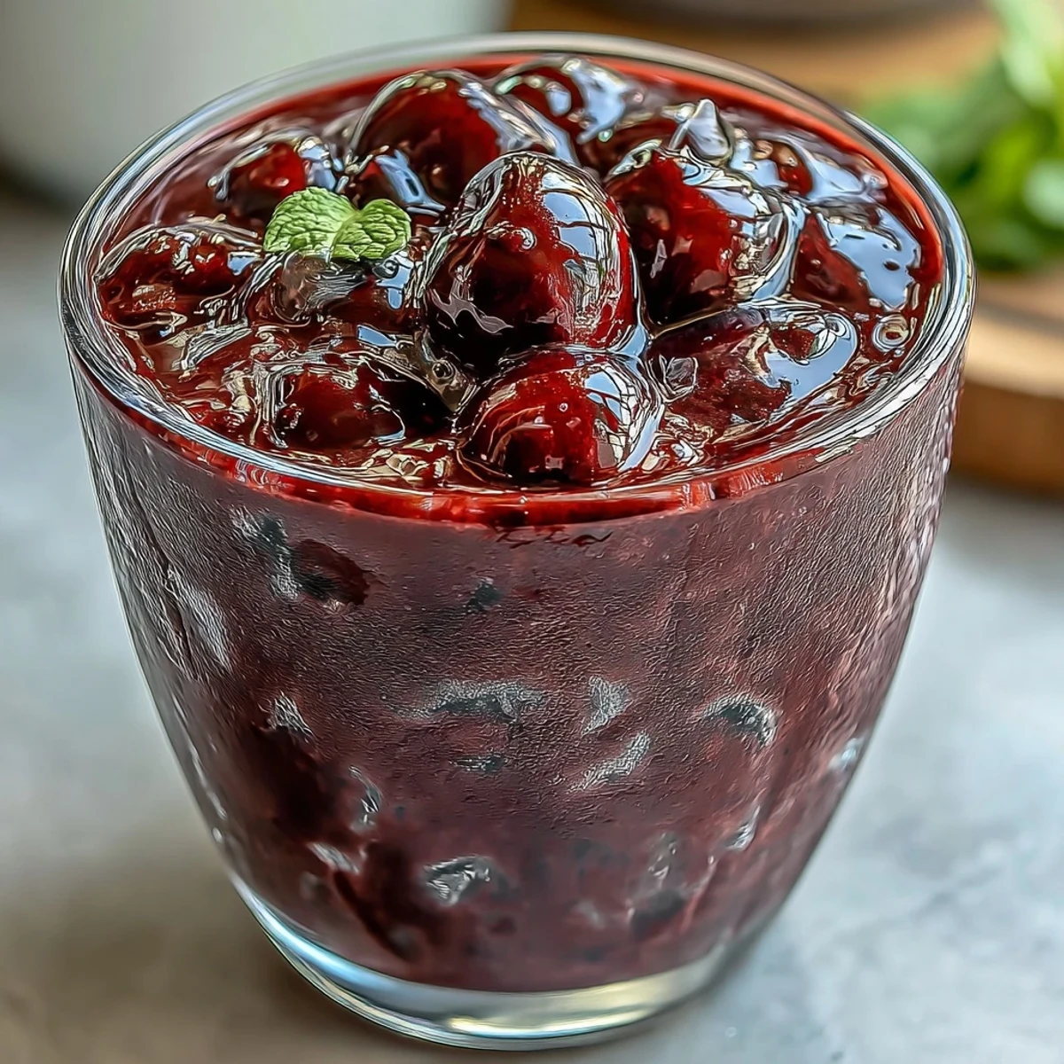 Cherry Almond Smoothie: Creamy blend with Greek yogurt, almond butter, and tart cherries.