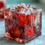 Refreshing Lychee Agar Jelly Cubes in Sparkling Yuzu Water perfect for summer sipping.