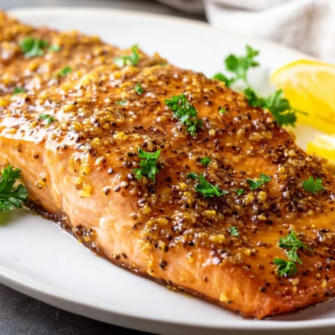 Honey Mustard Glazed Salmon