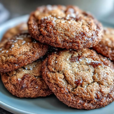 Delicious Hojicha Cookies dusted with roasted green tea powder on a rustic wooden board.