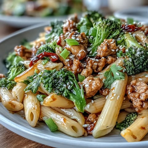 Sweet Spicy Turkey Broccoli Pasta
