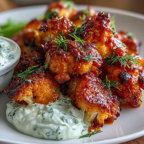 Keto Buffalo Cauliflower Wings