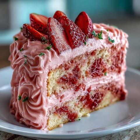 Pink Strawberry Lemonade Cake