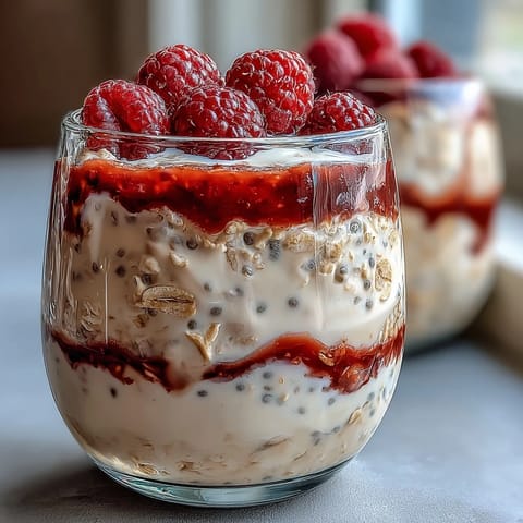 Overnight Oats Raspberry Chia