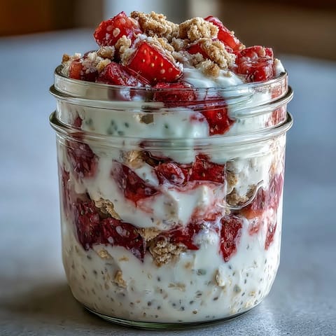 Strawberry Cheesecake Overnight Oats