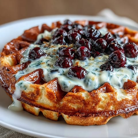 Lemon Blueberry Sourdough Waffles