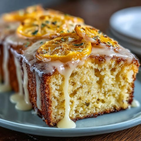 Bright lemon zest and Limoncello infuse this classic pound cake, finished with a glossy citrus glaze.