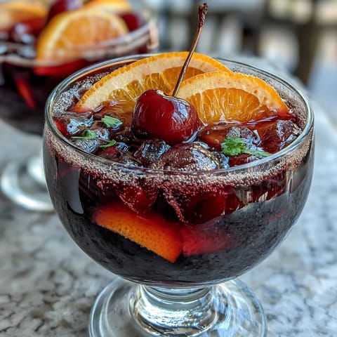 Vibrant graduation party punch bowl filled with rainbow sherbet and bubbling lemon-lime soda, garnished with fresh citrus slices.