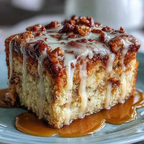 Moist dandelion honey cake with lemon glaze, floral sweetness meets citrus tang in this spring dessert, perfect for tea parties or brunch.