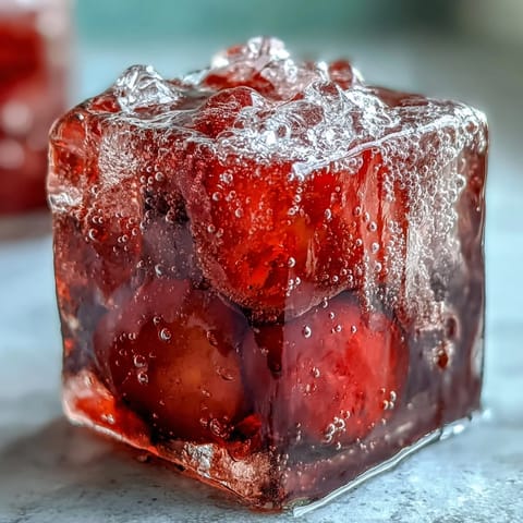 Refreshing Lychee Agar Jelly Cubes in Sparkling Yuzu Water perfect for summer sipping.