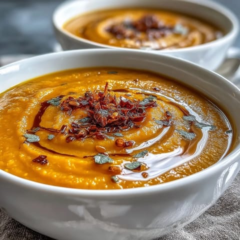 Hearty Turmeric Lemon Lentil Soup, spiced with cumin and lemon, served hot.