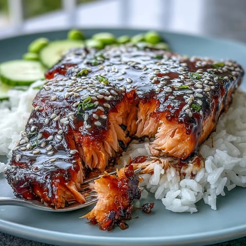 This salmon teriyaki bowl showcases perfectly cooked salmon with vibrant healthy accompaniments.