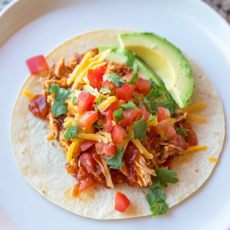 The slow cooker steams, releasing the aroma of hearty Slow Cooker Shredded Chicken Tacos.
