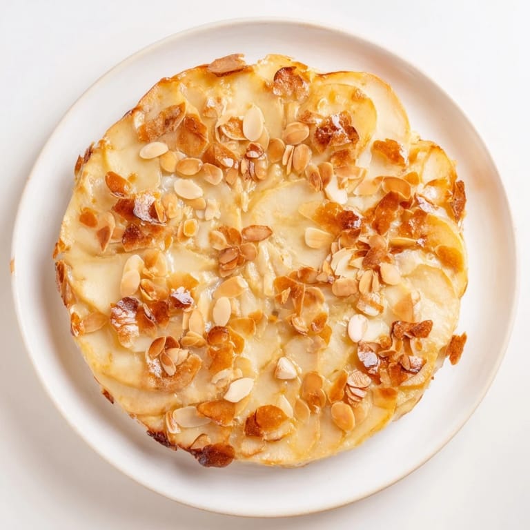 Imagine a slice of Rustic Crustless Apple Pie with a buttery, brown sugar topping and vanilla ice cream.