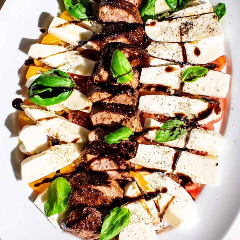 A close-up of The Safari Stripes: beautifully arranged, flavorful meats and cheeses, ready to be enjoyed.