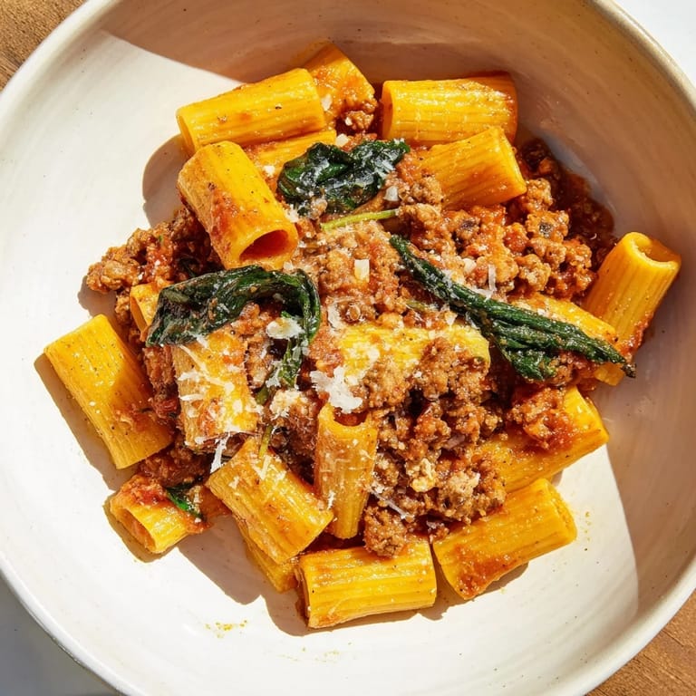 Creamy, comforting One-Pot Italian Sausage Tomato Pasta ready to eat, a perfect weeknight dinner option.