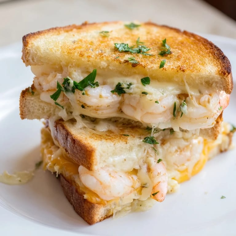 Perfectly golden Quick Shrimp Grilled Cheese oozes with melted cheddar; a flavorful, comforting meal.