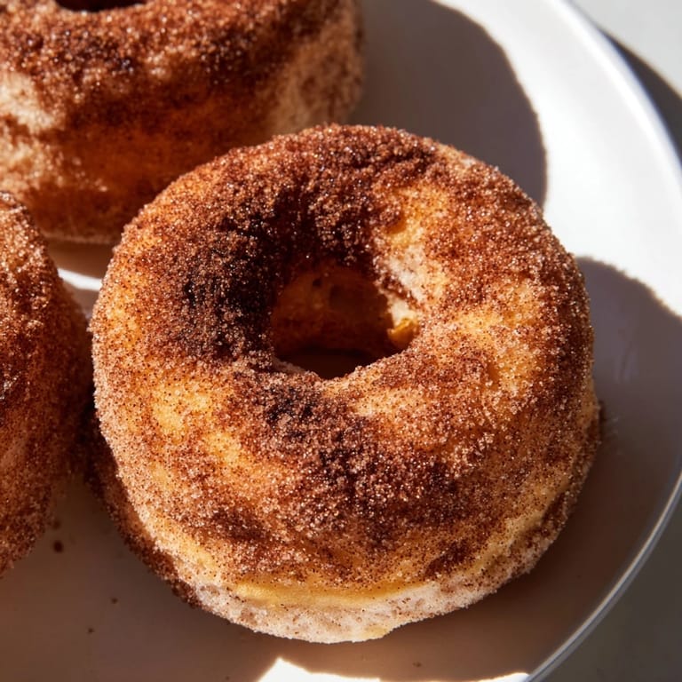 Close-up of freshly made 1-Minute Air Fryer Donuts, glazed with melted butter and ready for a sweet bite.