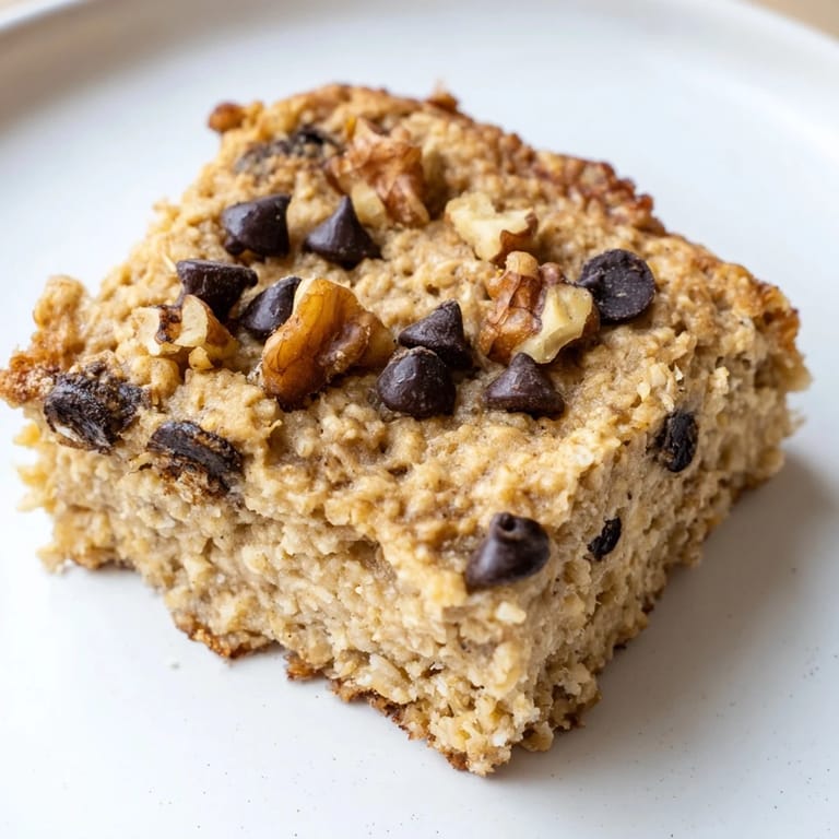 Warm, comforting Baked Oats That Taste Like Cake, smelling of vanilla and perfect for a sweet morning treat.