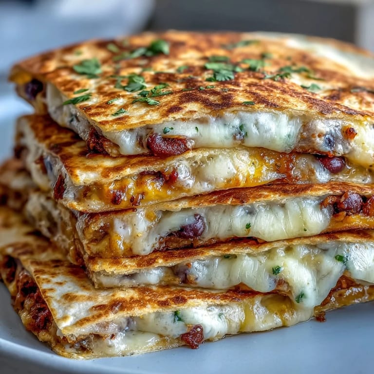 Fresh cilantro and lime wedges garnish this vegetarian Mexican-inspired appetizer, served with salsa and sour cream for dipping.