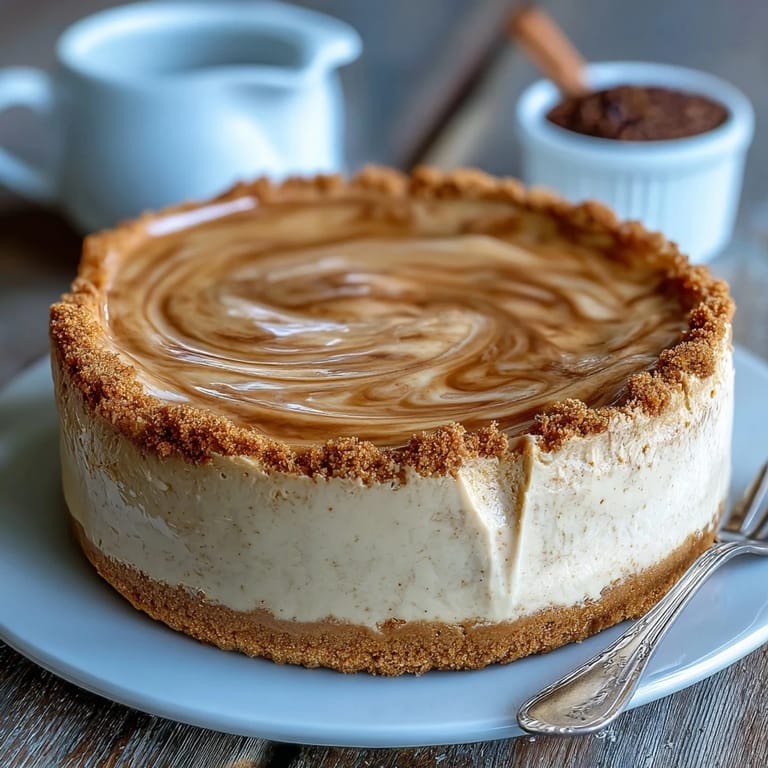 A slice of creamy Hojicha Cheesecake topped with whipped cream and hojicha powder, served on a rustic plate.