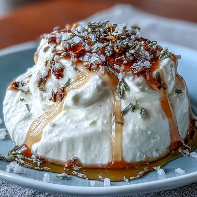 Tangy feta blended with cream cheese, topped with sweet-salty honey and lemon zest for a Mediterranean appetizer.