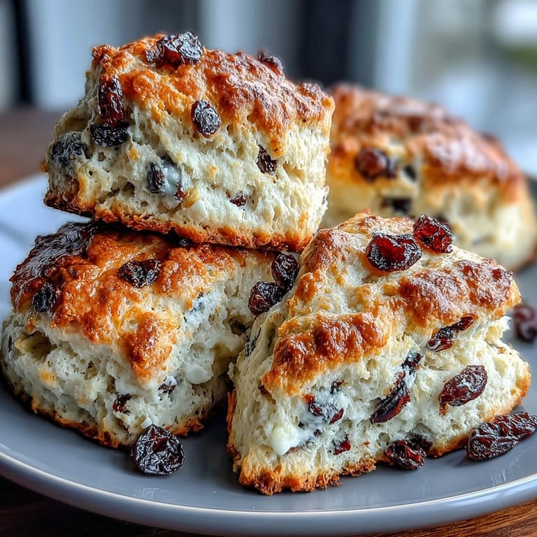 Flaky, buttery sourdough discard scones bursting with fresh blueberries, baked to golden perfection and ready to enjoy warm from the oven.