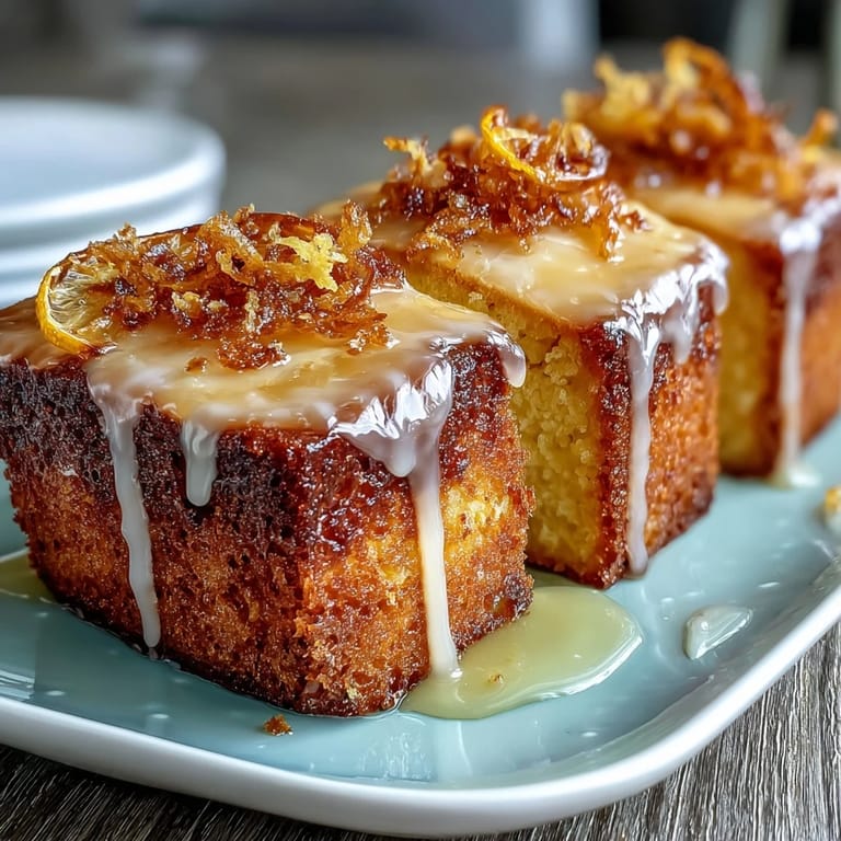 Elegant Limoncello pound cake slice topped with tangy lemon glaze, ideal for spring brunches or celebrations.