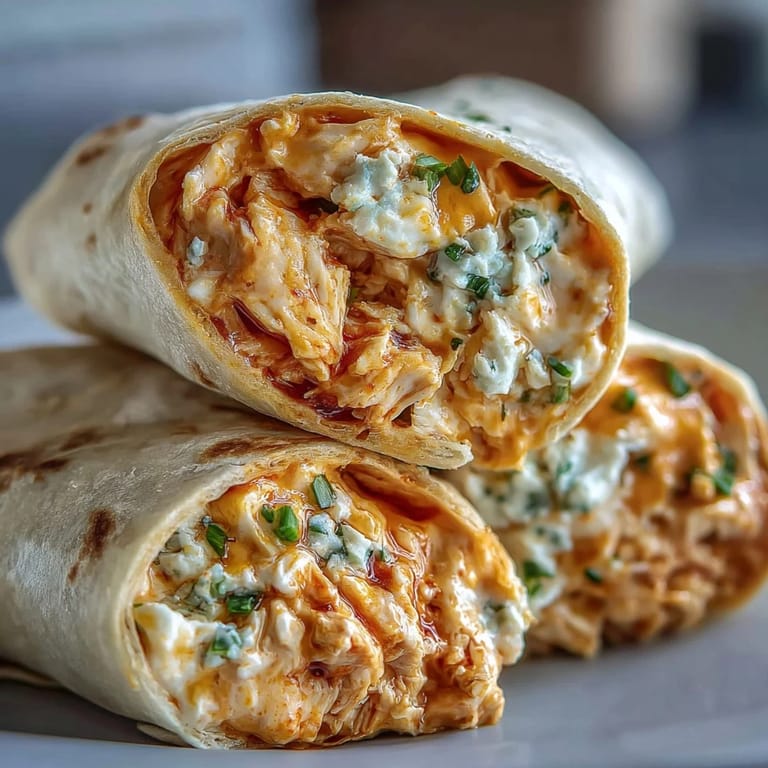 Spicy Buffalo Chicken Pinwheel Wraps with tangy wing sauce, cheddar cheese, and crunchy celery, great for game day snacking.