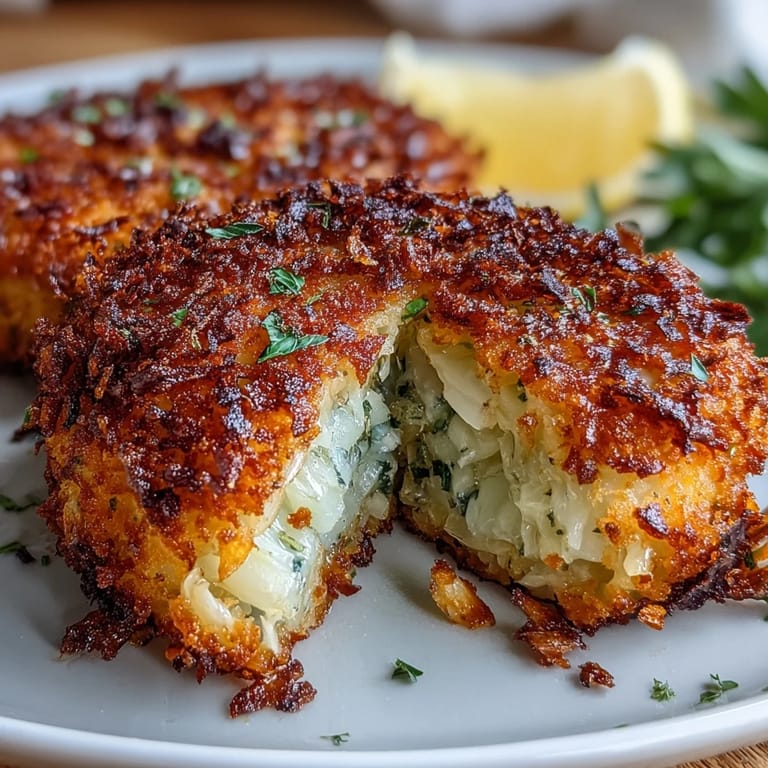 Delicious Vegetarian Cabbage Schnitzel with a golden, crunchy breaded coating served hot.