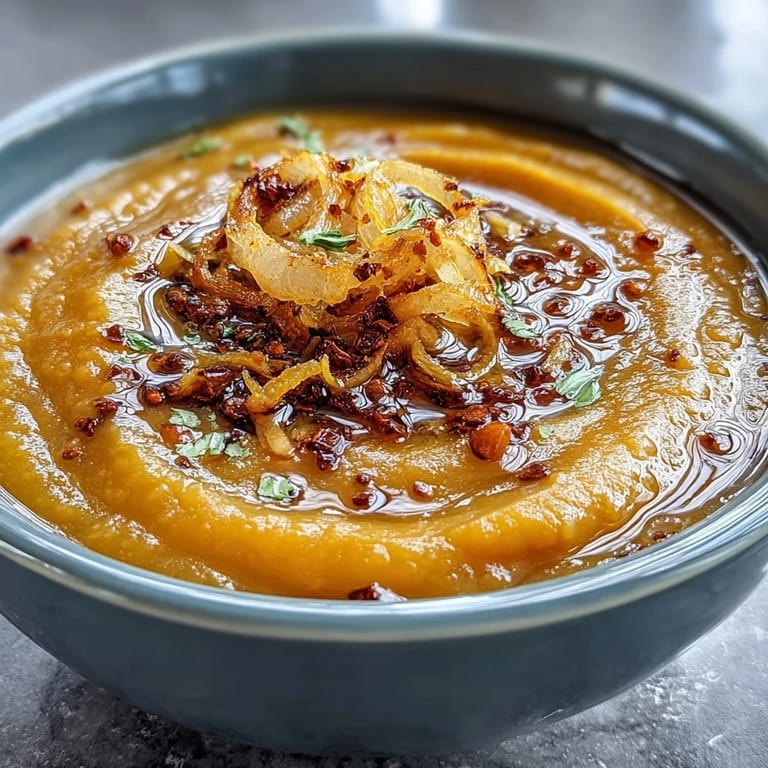 Brightly flavored Turmeric Lemon Lentil Soup, a healthy vegan meal with fresh cilantro.