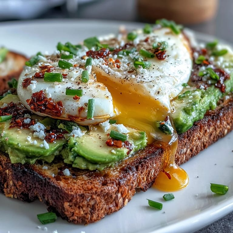 Our delicious chili crisp avocado toast recipe is ready to serve!