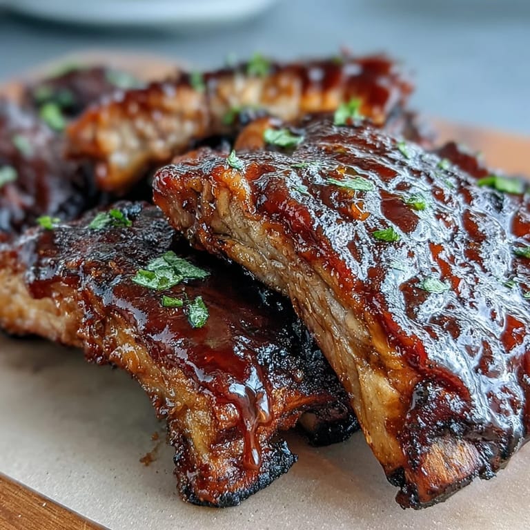 Smoky, glazed pork ribs served with three delicious sauce options for grilling.