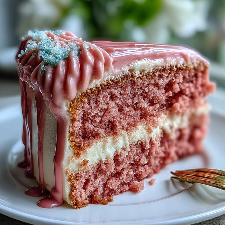 Decadent Bridal Shower Rosé Velvet Cake, ready to impress guests with its beauty.
